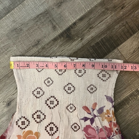 Gorgeous floral smocked top dress or skirt - very stretchy top EUC - Picture 6 of 8